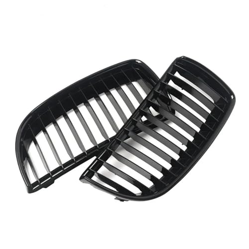 Rejilla de radiador delantera doble en negro brillante para coche BMW Serie 3 E90 E91 2005-2008 4