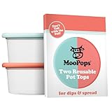 MOOPOPS - Dip & Spread Tops. 2 couvercles réutilisables en silicone spécialement conçus...