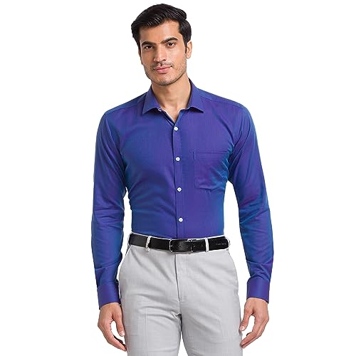 Image of Park Avenue Men's Pure Cotton Print Pattern Slim Fit Cut Away Collar Full Sleeve Casual Shirt