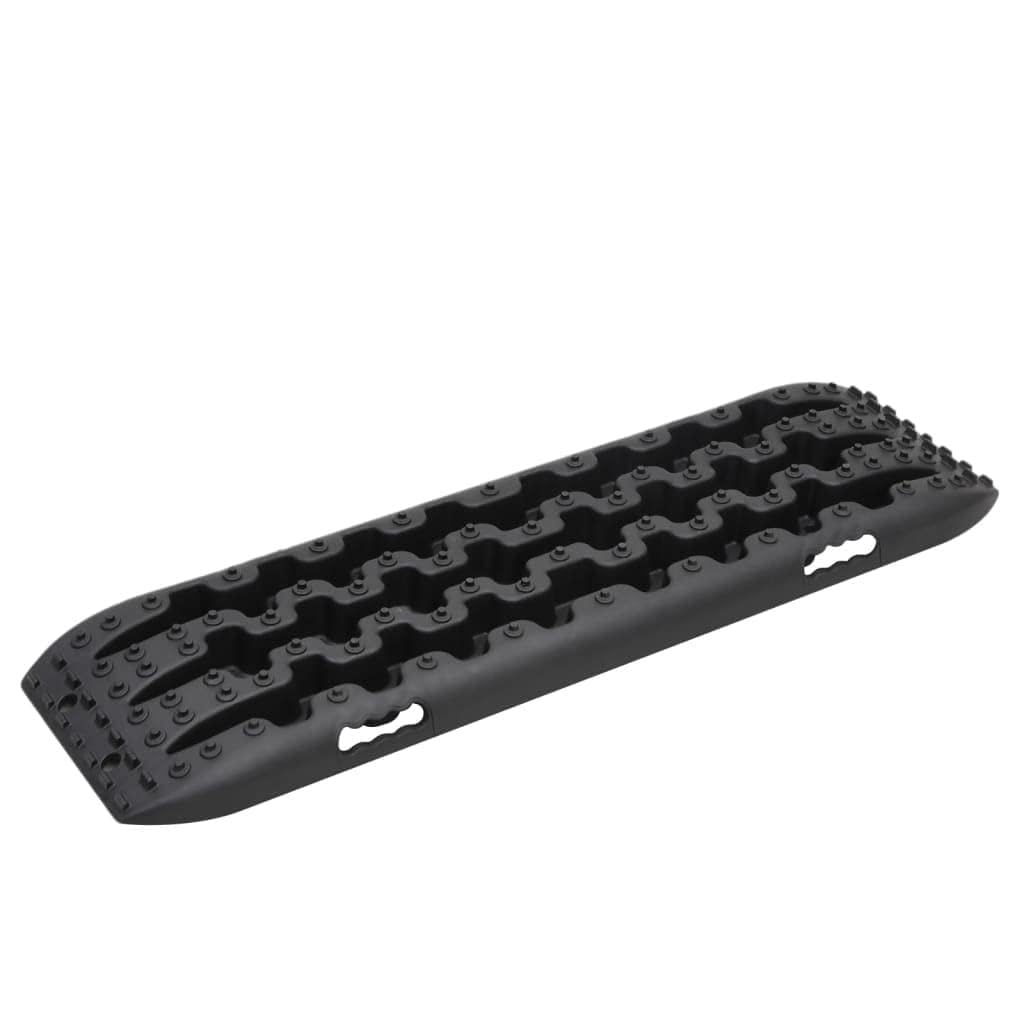Traktionsmatten 2 Stk. Schwarz aus verstärktem Nylon, 106 x 30,5 x 7 cm, bis 10 Tonnen Traglast, für Auto Notfallwerkzeug, Outdoor und Krisenvorsorge bei Schlamm, Schnee oder Unfall