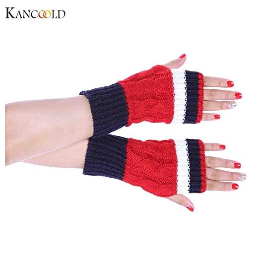 BDQZ cykling handskarFashion Knit Arm Fingerless Winter Handskar mjuka varma vantar damer varm Dressy handskar