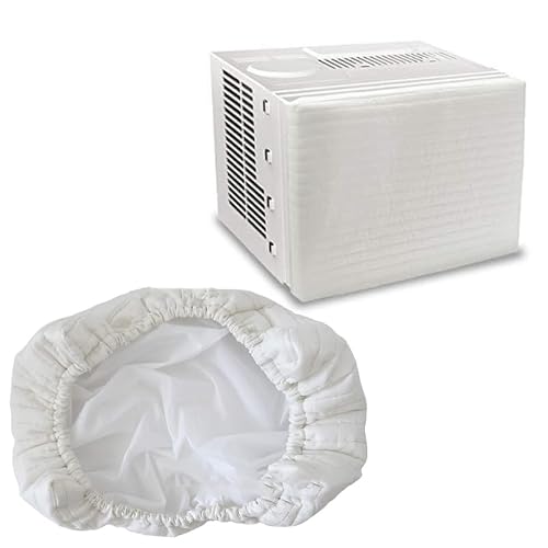 ULTNICE Indoor Air Conditioner Cover for Window Units, Double Insulation Ac Cover to Block Cold Air Drafts, Easy Installation, Elastic and Drawstring Design, Beige, 16.92X12.99X2.75 Inches - Thumbnail 6