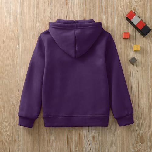 Boys Hoodie Cozy Soft Fleece Zip Up Hoodie Sweatshirt for Girls Youth Solid Jacket Coat for Fall Winter2