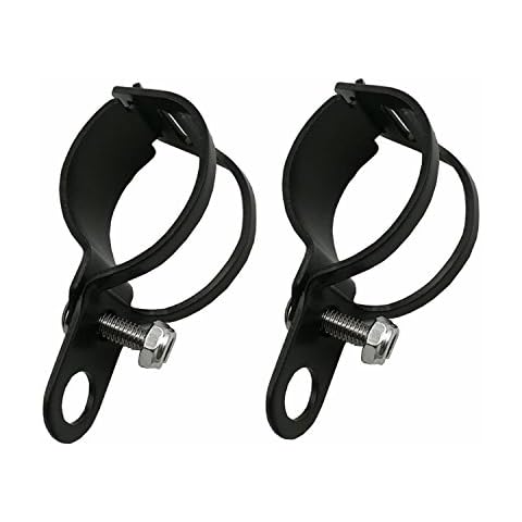 HANSWD 1pair Metal Motorcycle Modified Turn Signal Light Indicator Mount Bracket Clamp 30-45mm (Black) Cover