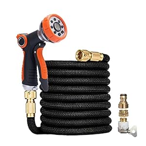 Tuinslang Hogedruk Tuinslang Water Set Watering Irrigatie Plastic Uitbreidbare Slang Car Wash Spray Cleaning Tools (Color : BW01, Diameter : 1/2”)