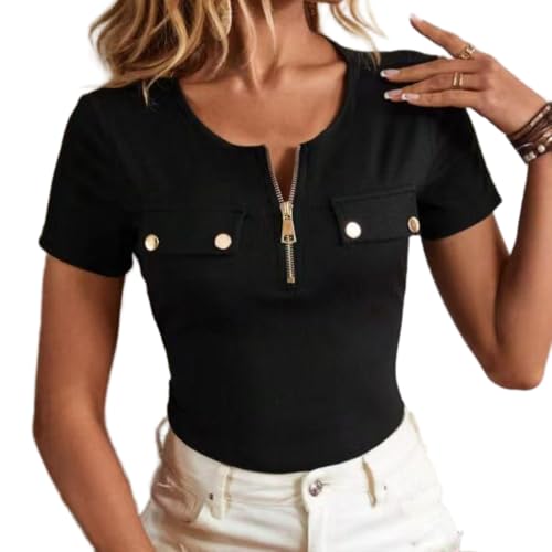 T-shirt d'été en tricot respirant à manches courtes