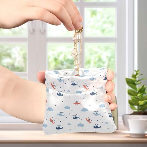 Coin Purse for Women Helicopter Airplane Pattern Coin Pouch Change Holder PU Leather Mini Wallet Portable Coin Bag Money Pocket4