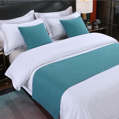 Camino de cama verde 50x210 cm para vestir camas de hotel y bodas 3