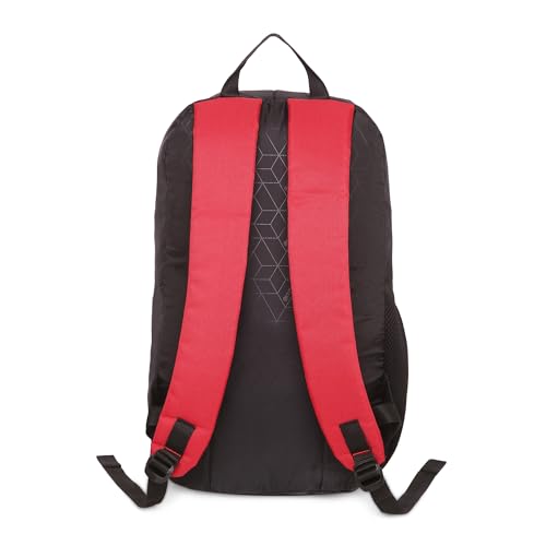 Image of Citizen Ultimate Gym Bag 17L - Quick Access Pocket, Separate Shoe Compartment, Bottle Holder, Reflective Strips for Safety, Adjustable Shoulder Strap, Lightweight-Men & Women-Black Red