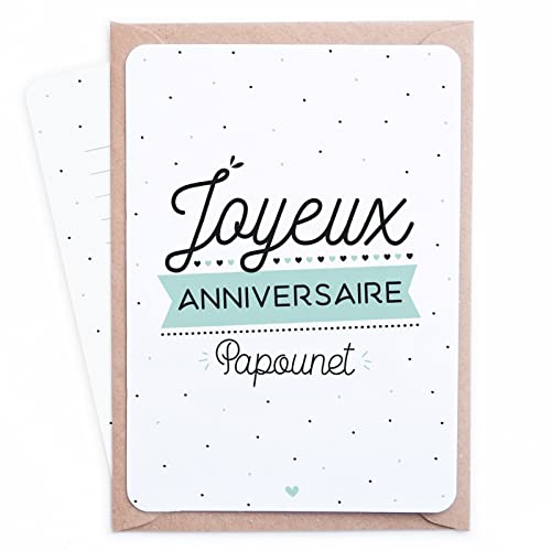 Manahia Carte Anniversaire papa - Joyeux Anniversaire papounet | Livrée avec Enveloppe Kraft | Carte Papa | Bonne Fête Papa | Carte Noël Papa | Carte Anniversaire Papa | Fête des pères
