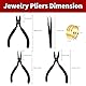 WISEUP Schmuckzangen-Set – Nadel-/Kettennase, runde Nase und Drahtschneider für Schmuck, DIY, Handwerk, Reparatur und Drahtwickeln, 3-teilig