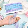 KISSITTY 10.94 Yards Iridescent Polyester Ribbons 2-1/8Inch Rainbow Sheer Organza Ribbon Wide Shimmer Band Rainbow Wrapping Satin Ribbon for Gift Wrapping Craft Party Decoration Supplies #3