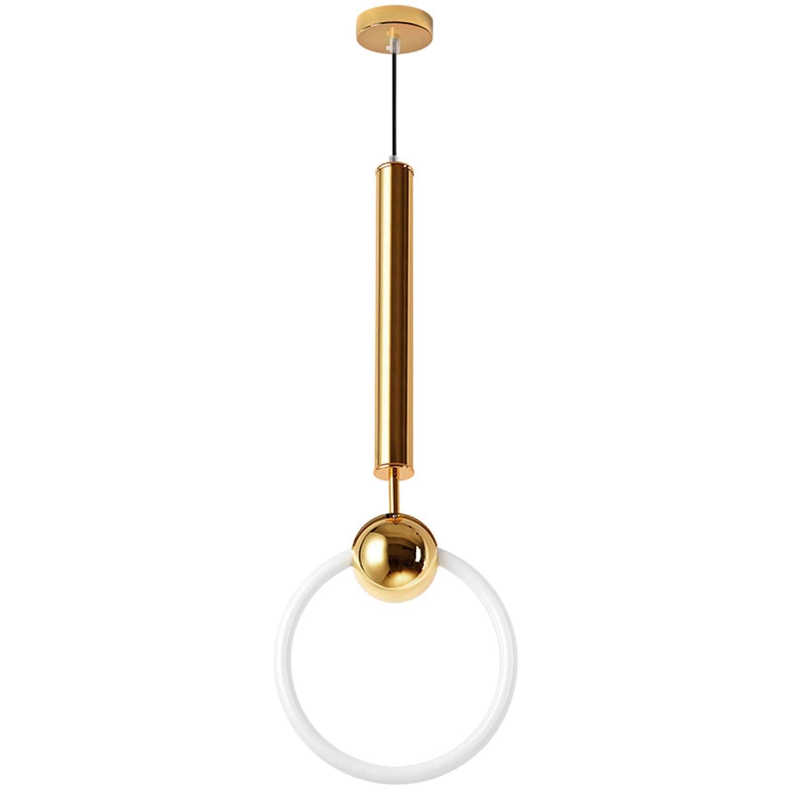 Iluminación colgante nórdica moderna LED dorada de 19cm para sala de estar 8