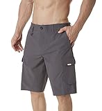 O'NEILL Men's Standard 21 Inch Outseam Cargo Pocket Hybrid Stretch Walk Short, Asphalt/Traveler,...