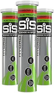 Science in Sport | SiS Go Hydro | Zero Sugar, 7 Calories | Effervescent Electrolyte Tablets for Improved Hydration, Recovery & Performance | Triple Pack (3 x 20 Tabs) | Strawberry & Lime