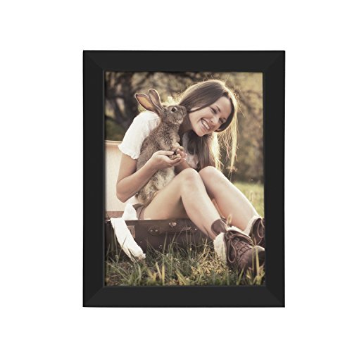 Adeco Decorative Black Wood Collage Picture Photo Frame for Wall Hanging or Table Top, 6 x 8-Inch