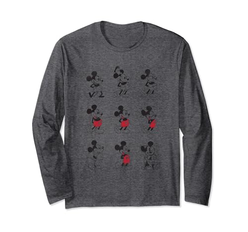 Image of Mickey Mouse Evolution Nine Poses Long Sleeve T-Shirt