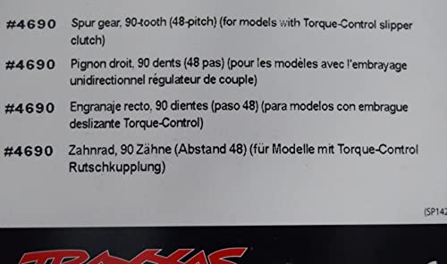 Traxxas 4690 Spur gear, 90-tooth (48-pitch) (for models with Torque-Control slipper clutch)