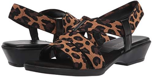 Easy Street Women's Block Heel Sandal Wedge, Leopard Gore, 6 | Image 6