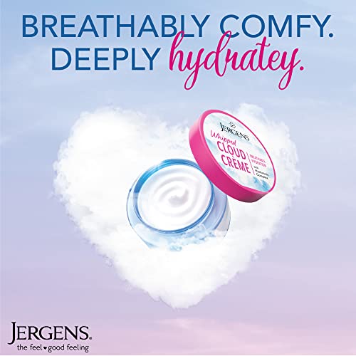 Jergens Whipped Moisturizing Cream, Body And Face Moisturizer For Dry Skin, Breathable Non-Greasy Hydration, Dermatologist Tested, Paraben And Dye Free, 8 Oz (Pack Of 3) #TOP4