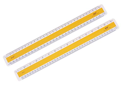 Rulex Verulam 30cm 12 inch Flat Oval Metric Scale Ruler RIBA Approved No. 3 Scales: 1:1 1:100 1:5 1:50/1:20 1:200 1:1250 1:2500