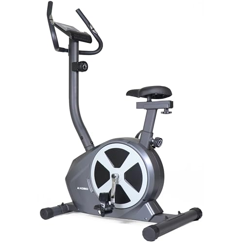 Image of Kobo Folding Magnetic Exercise Bike with 3KG Flywheel, 120KG Max User Weight - Compact, Adjustable, Upright Modes - Home Workout Fitness Cycle (MB-10)