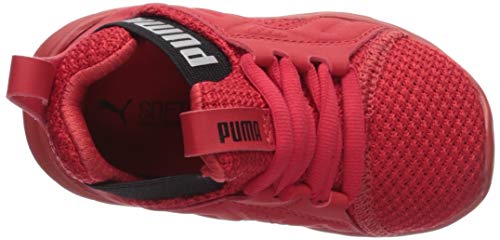 Image of PUMA Unisex Kid's Enzo Weave Sneaker, highriskred-Black, 1.5 M US Little Kid