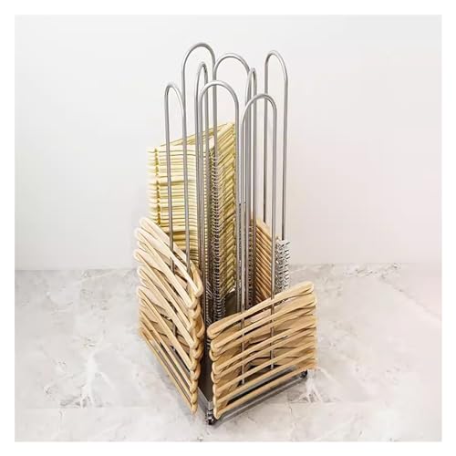 Organisateur de cintres en métal avec 4 roulettes et système de rangement 4 en 1