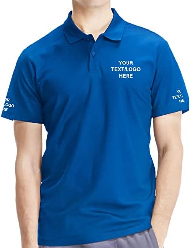 Custom Polo Design Your Own Golf Personalized Shirt for Men Tee Print Embroidered Logo Text Photo Logo Upf50+ Royal,L