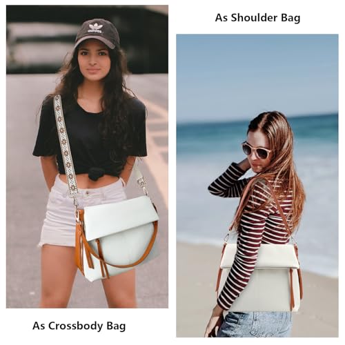 Image of IBEE Large Hobo Crossbody Bags for Women Vegan Leather Crossbody Purse Womens Shoulder Bag with Multiple Zippers