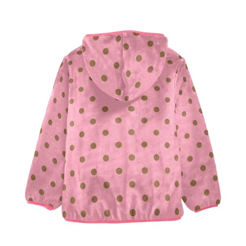 GuoChe Polka Dots Bright Pink Mid Century Modern Sherpa Jacket Baby Boy2