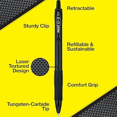Pilot, G2 Edge Premium Gel Roller Pens, Fine Point 0.7 mm, Gel Pens Black Ink, 36 Count (Pack of 1) - Ideal for School, Journaling & Office Writing