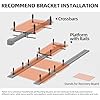 ALL-TOP Recovery Board Mount Kit, Universal Bracket for Traction Tracks, Adjustable DIY Lockable Pin Set for Roof Rack, Crossbar & Cargo Basket