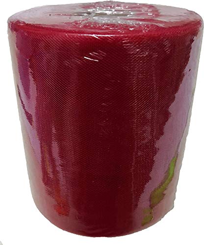 DecoTulle Tulle Bobina, Rosso, 12,5 cm x 100 m