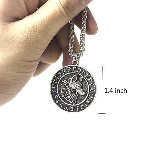 Leprato Viking Talisman Necklace For Men Norse Mjolnir Wolf Compass Valknut Amulet Pendant Nordic Viking Rune Jewelry Gifts #TOP4