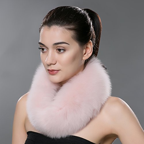 URSFUR Women's Winter Warm Neck Scarf Real Fox Collar Cowl Multicolor2