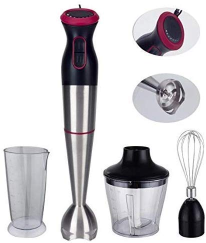 SNEPCOM Powerful 4-in-1 Electric Immersion Blender with Blending Jar, Chopper Bowl, Whisking Attachment (2 Speeds & 700W) Marvel 800-Watt Hand Blender & Chopper, Dual Mode with Speed Regulator