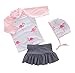 Styles I Love Kid Girls Flamingo Rash Guard Swimsuit with Swim Hat 3pcs Pink Bathing Suit Beach Swimwear (5T)