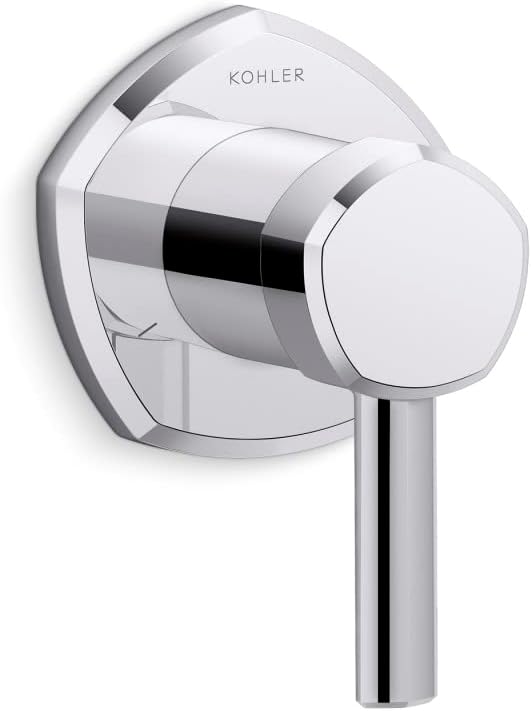 Kohler T27042-4-CP Occasion Moldura de válvula de transferencia con mango de palanca, cromo pulido