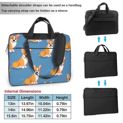 Maletín impermeable para laptop 15.6 pulgadas Corgi Dog Cute miniatura 4