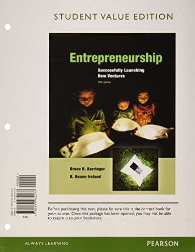 Entrepreneurship: Successfully Launching New Ventures, Student Value Edition Plus MyLab Entrepreneurship with Pearson eT