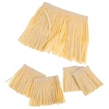 SWETRACE 5 Pezzi Gonna Hula Hawaiana Gialla in Rafi Paper, Costume Classico