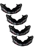 4 protectores bucales con colmillos de sangre para personas mayores, SHIHAN Power-Sports Senior, rugby, lucha, paquete de 4