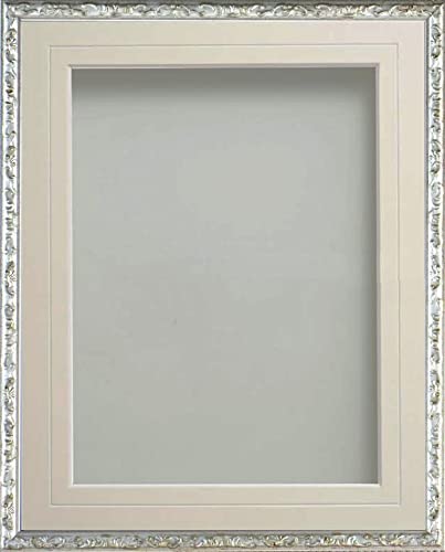 Frame Company Olivia Silver 10x8 Frame With Ivory V-Groove Mount For 6x4 inch — image 1