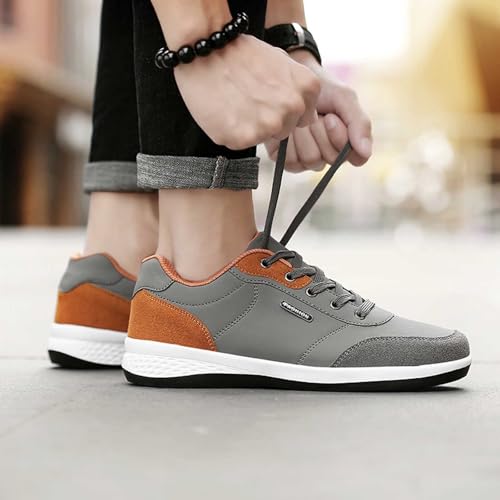 Baskets d'extérieur à lacets tendance en cuir pour homme actif - 3