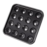 GSE Black Plastic Pool Ball Carrying Tray, Billiard Ball Storage Tray for 16 Balls Full Set Regulati