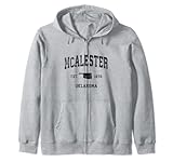 Photo Gallery mcalester oklahoma ok vintage sports design stampa nera felpa con cappuccio Photo Gallery mcalester oklahoma ok vintage sports design stampa nera felpa con cappuccio