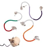 Ginddy Giocattolo da Masticare per Gatti,3 Pezzi Corda da Masticare con Erba Gatta Naturale Interattivi da Masticare da Giocattoli Allevia la Tensione e L'ansia del Gatto