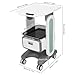 Chieacho Medical Salon Trolley Cart with 4 Wheels, Adjustable Waste Bin, and Large Storage Capacity for Beauty and Medical Tools