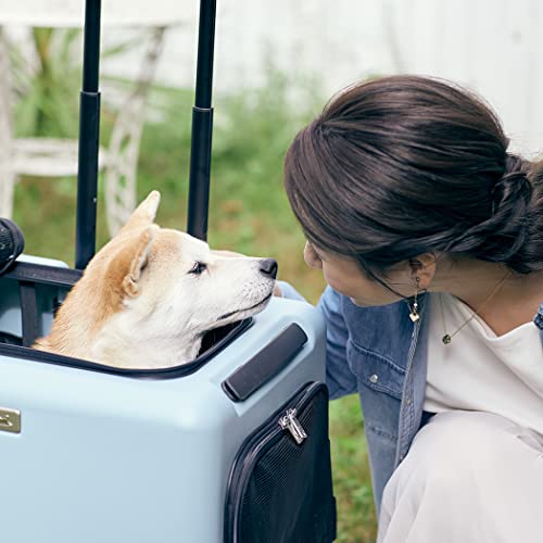 PETiCOペチコICO ペットキャリー ペットカート ストッパー機能搭載 ペットとおでかけ 犬 猫 小型犬 中型犬 公共交通乗車<3001-L-PK-WH> ピンクベージュ×ホワイト/Lサイズ